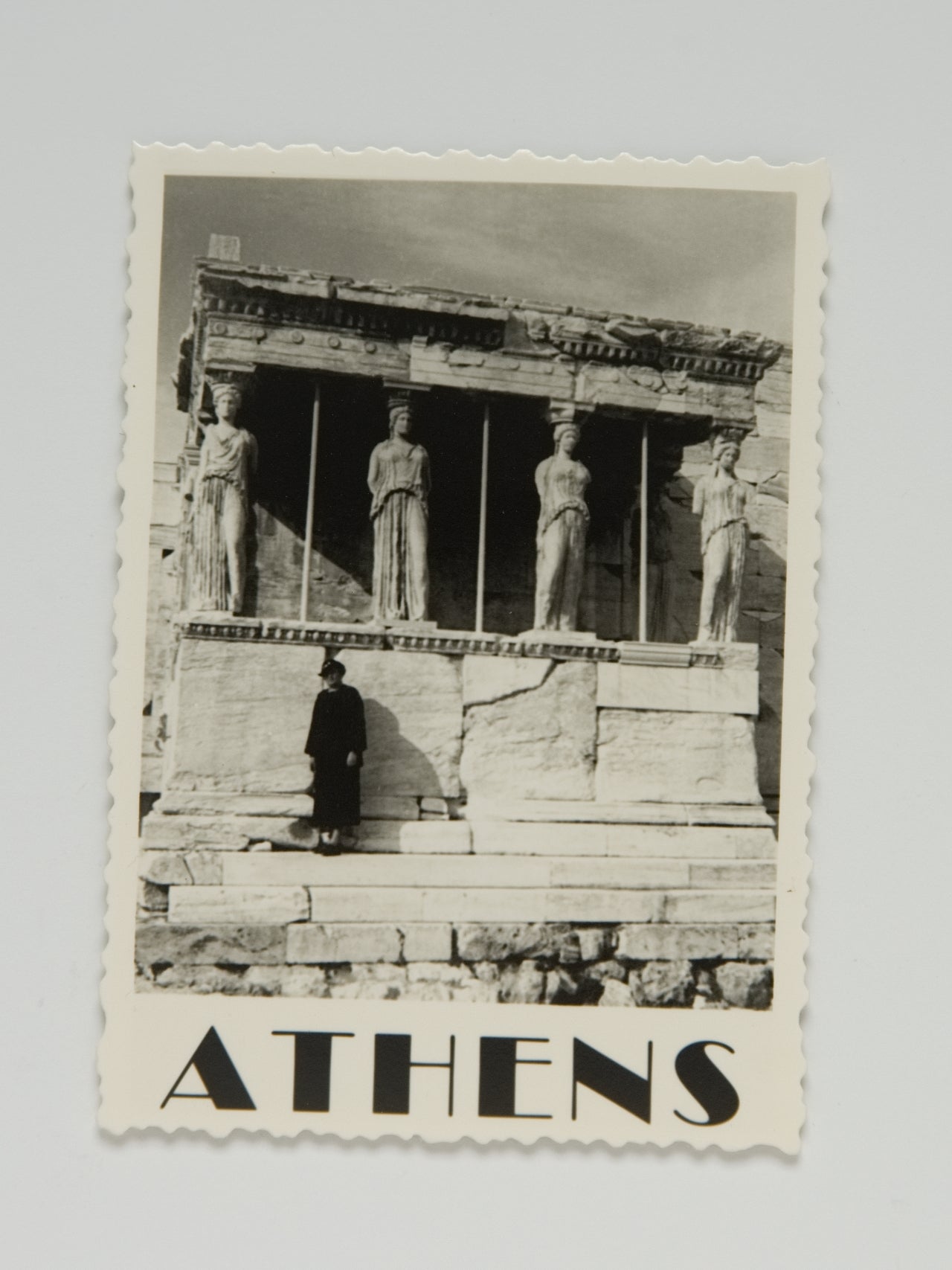 Athens, The caryatids of the erechteion, 1938