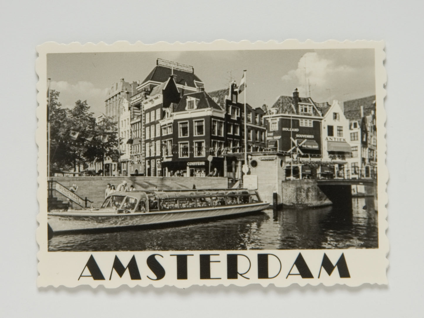 Amsterdam, Rokin Canal at Langebrugsteeg, 1969